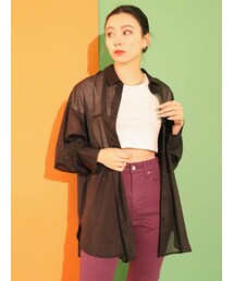 EVRIS | シアーオーバーシャツ(シャツ/ブラウス)