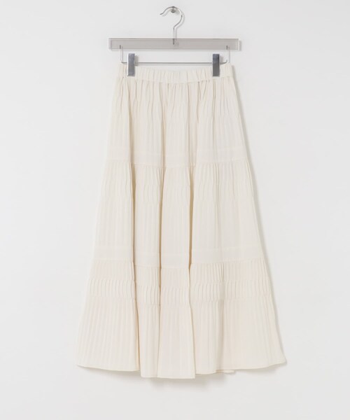 URBAN RESEARCH（アーバンリサーチ）の「プリーツティアードスカート（スカート・レディース・IVORY/CHARCOAL/BLACK・Free）」の16枚目の写真