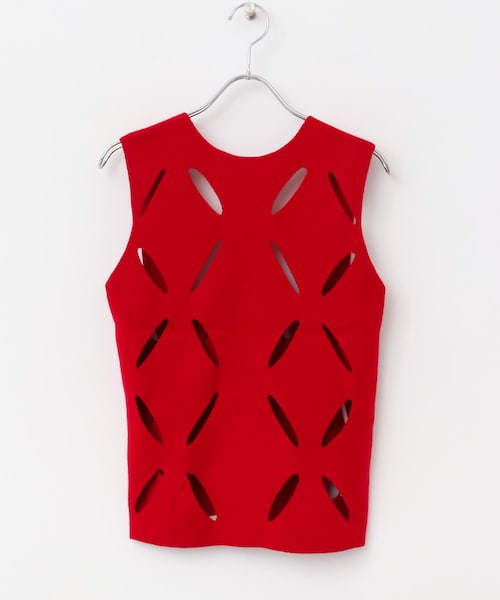 leinwande　Flower Knitted Top