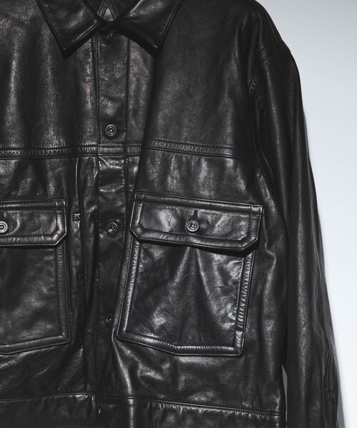 URBAN RESEARCH(アーバンリサーチ)の「A LEATHER TRUCKER JACKET(その他アウター・メンズ・BLACK LUXE・M/L)」の6枚目の写真