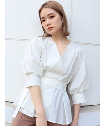 MURUA | バックオープンボリュームスリーブシャツ(シャツ/ブラウス)