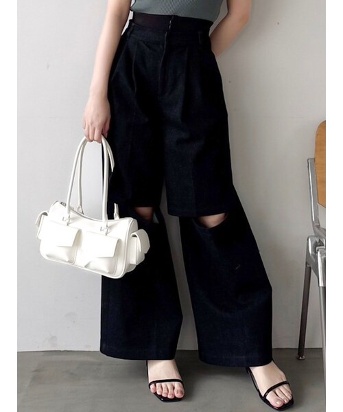 dazzlin（ダズリン）の「ダブルオープンカーゴパンツ（その他パンツ・レディース・グリーン/ブラック/ベージュ・S/M）」の14枚目の写真