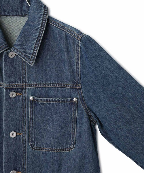 ADAM ET ROPE'(アダムエロペ)の「【WEB限定】デニムシャツロングワンピース(シャツワンピース・レディース・ブラック/ブルー・36/38)」の22枚目の写真