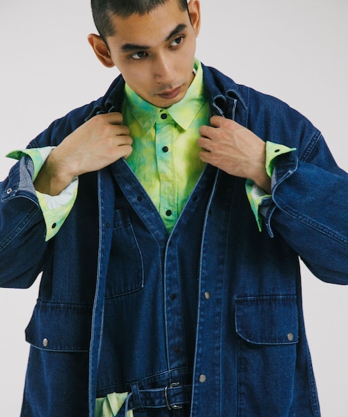 EKAL（エカル）の「デニムカバーオール（カバーオール・メンズ・ブルー・M/L）」の3枚目の写真