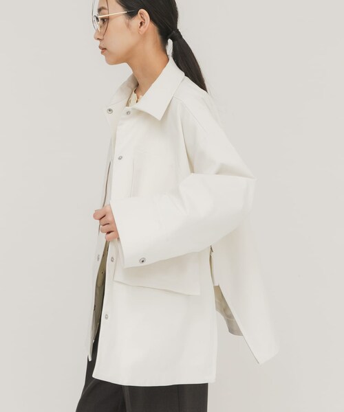 KBF（ケイビーエフ）の「ポケットディティールジャケット（テーラードジャケット・レディース・OFF/GREIGE/CHARCOAL・One）」の22枚目の写真