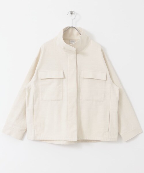 URBAN RESEARCH DOORS(アーバンリサーチドアーズ)の「ミリタリースタンドカラージャケット(ミリタリージャケット・レディース・NATURAL/KHAKI・M)」の17枚目の写真