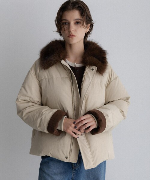URBAN RESEARCH Sonny Label（アーバンリサーチサニーレーベル）の「グリーンダウンワークジャケット（その他アウター・レディース・ベージュ/カーキ/ネイビー・Free）」の6枚目の写真