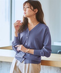 7days Life Styling | 【ひんやり接触冷感】抜け感Ｖネックカーディガン（ＵＶカット・毛玉防止）(カーディガン/ボレロ)
