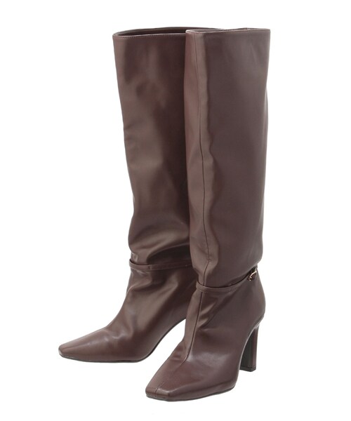 RESEXXY（リゼクシー）の「バレルシェイプドロングブーツ（ブーツ・レディース・ブラック/ブラウン・S/M/L）」の4枚目の写真
