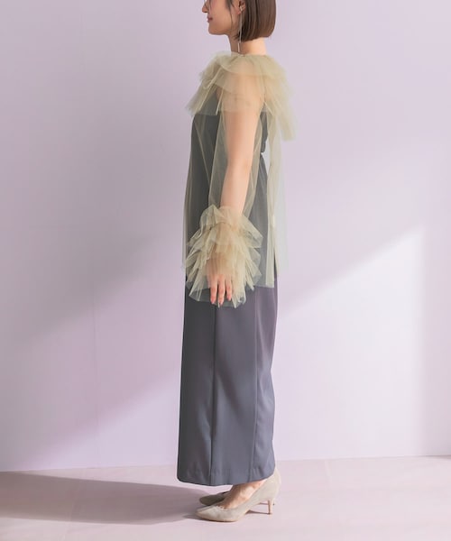 URBAN RESEARCH ROSSO（アーバンリサーチロッソ）の「ANDRESD　BLOOMING TULLE DRESS（ワンピース・レディース・L.BLUE/OLIVE/BLACK・36/38）」の22枚目の写真