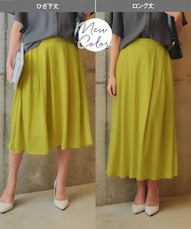 nissen | 大きいサイズ 風なびくエアリーシフォンフレアスカート（ロング丈）(スカート)