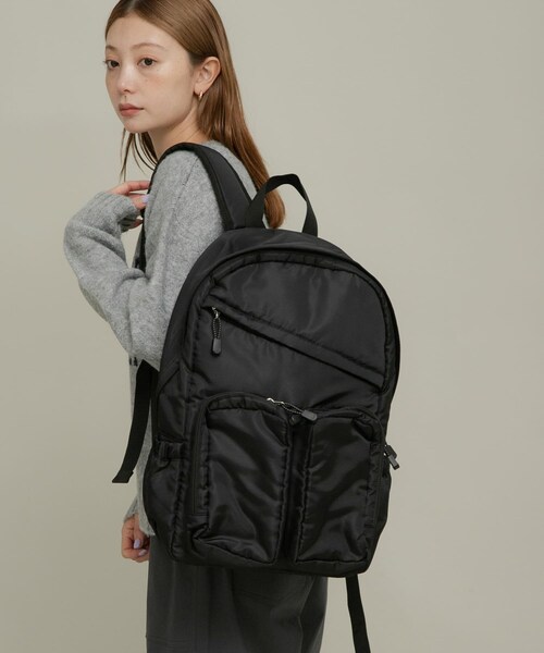 URBAN RESEARCH Sonny Label（アーバンリサーチサニーレーベル）の「グログランユースフルリュック（バックパック/リュック・レディース・エクリュ/ブラック・one）」の2枚目の写真