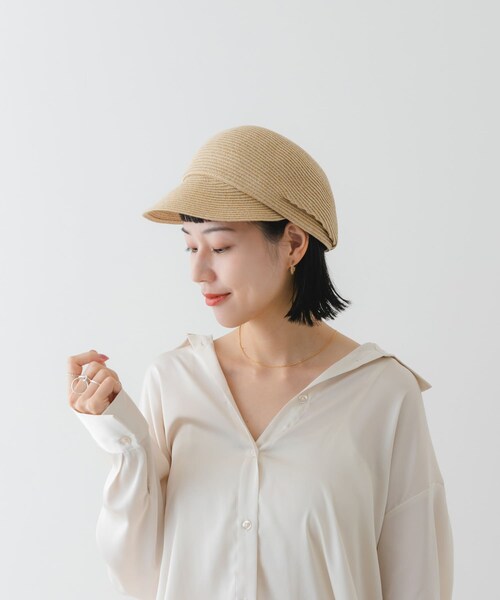 RODE SKO（ロデスコ）の「洗えるたためるキャスケット（キャスケット・レディース・NATURAL/BEIGE/BLACK・one）」の9枚目の写真