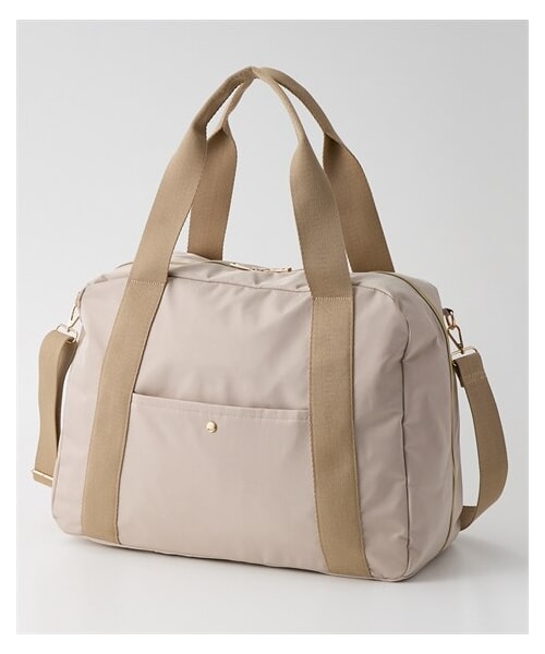 nissen（ニッセン）の「はっ水２WAYボストン（A4対応）（ボストンバッグ・メンズ・ブラック/グレー/ベージュ・Y）」の3枚目の写真