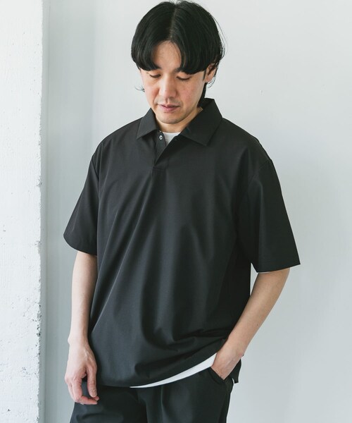 URBAN RESEARCH DOORS（アーバンリサーチドアーズ）の「『UR TECH』サマシェア ポロシャツ（ポロシャツ・メンズ・CHARCOAL/L.BLUE/BLACK・M/L/XL）」の15枚目の写真