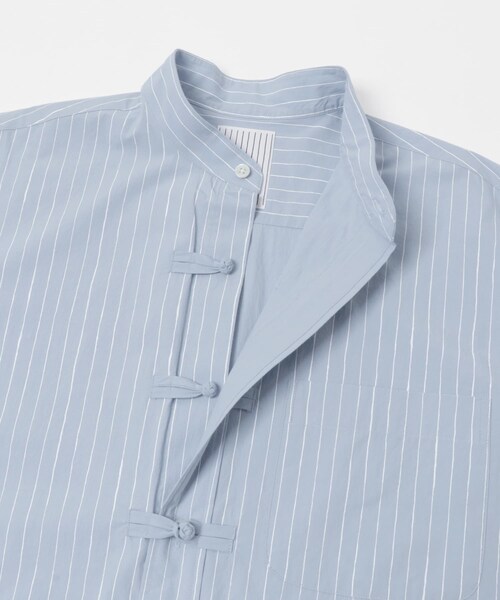 URBAN RESEARCH（アーバンリサーチ）の「SFC　COTTON STRIPE KUNG FU SHIRT（シャツ/ブラウス・メンズ・WHITE/SAX・M/L/XL/XXL）」の11枚目の写真