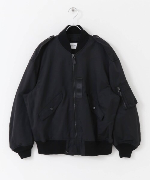URBAN RESEARCH（アーバンリサーチ）の「CIOTA　スビンコットンナイロンツイルフライトジャケット（MA-1・レディース・ブラック/ネイビー・FREE）」の4枚目の写真