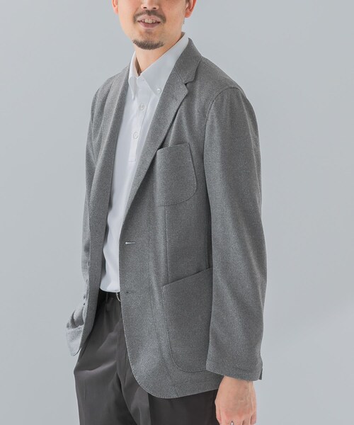 URBAN RESEARCH DOORS(アーバンリサーチドアーズ)の「『イージーケア/速乾』LIFE STYLE TAILOR メランジニットイージージャケット(テーラードジャケット・メンズ・GRAY/NAVY/BROWN・44/46/48/50)」の6枚目の写真