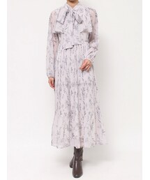 MERCURYDUO | 花柄プリーツティアードワンピース(ワンピース)
