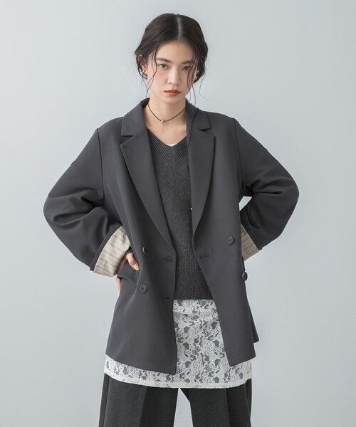 SENSE OF PLACE by URBAN RESEARCH(センスオブプレイスバイアーバンリサーチ)の「レースキャミチュニック(キャミソール・レディース・IVORY/GRAY/BLACK・One)」の6枚目の写真