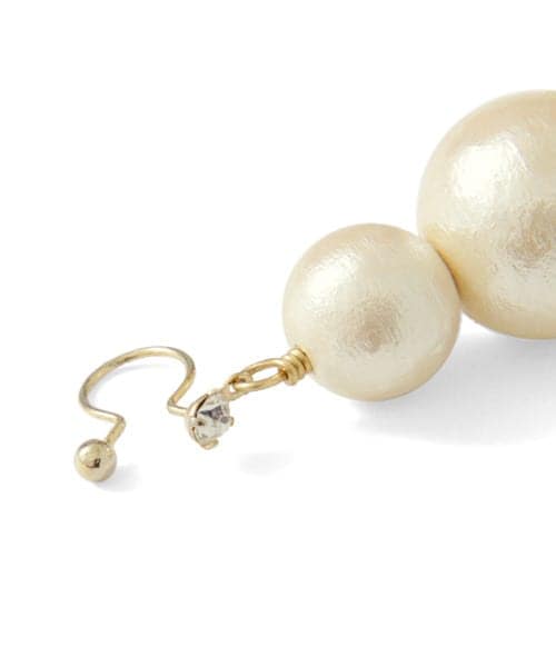 URBAN RESEARCH（アーバンリサーチ）の「EMO ease コットンパールイヤーカーフ（イヤリング・レディース・シルバー・-）」の5枚目の写真