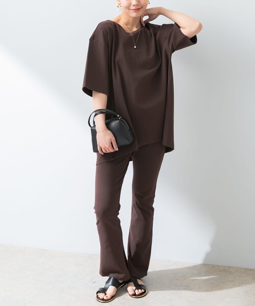 URBAN RESEARCH ROSSO(アーバンリサーチロッソ)の「『UR TECH ひやサラクール』F by ROSSO スリットフレアパンツ(その他パンツ・レディース・BLACK/OFFWHITE/BROWN・36/38)」の22枚目の写真