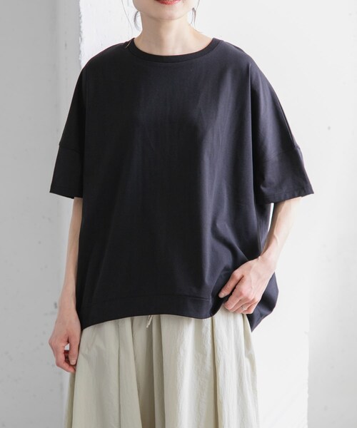 URBAN RESEARCH DOORS(アーバンリサーチドアーズ)の「FORK&SPOON コクーンショートスリーブTシャツ(Tシャツ/カットソー・レディース・OFF/BLACK/PURPLE・1)」の14枚目の写真