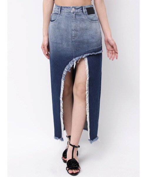 EATME（イートミー）の「カットオフスリットデニムスカート（デニムスカート・レディース・ブラック/ブルー/アイスブルー・S/M）」の19枚目の写真