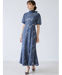 LAGUNAMOON | LADYジャガードレースフレアーワンピース(ドレス)