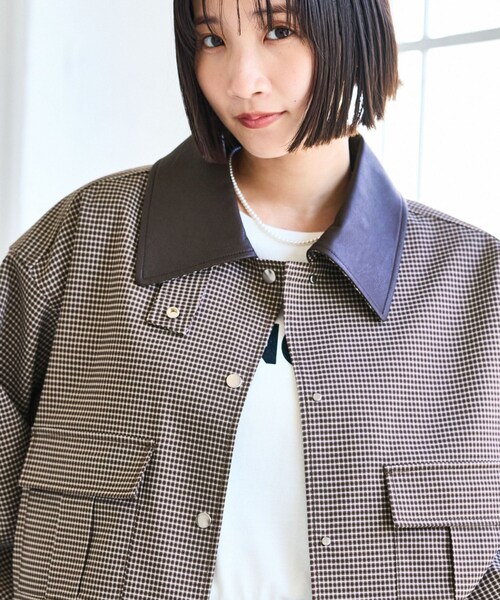 VIS（ビス）の「ショートカバーオールジャケット（カバーオール・レディース・ブラウン系/ベージュ・F）」の16枚目の写真