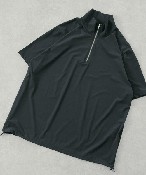 ITEMS URBANRESEARCH（アイテムズ アーバンリサーチ）の「シルキーナイロンハーフZIP多機能トップス（Tシャツ/カットソー・メンズ・CHA/BLK/NVY・M/L）」の18枚目の写真