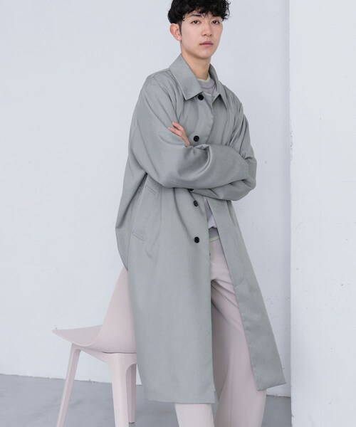 SENSE OF PLACE by URBAN RESEARCH(センスオブプレイスバイアーバンリサーチ)の「ステンカラーコート(テーラードジャケット・メンズ・BEIGE/BLACK/MINT・M/L)」の2枚目の写真