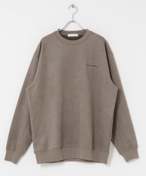 SENSE OF PLACE by URBAN RESEARCH(センスオブプレイスバイアーバンリサーチ)の「『ユニセックス』シシュウフェイクスエードクルーネックスウェット(スウェット・メンズ・GRAY/CHARCOAL/D.BROWN/GREIGE・M/L)」の22枚目の写真