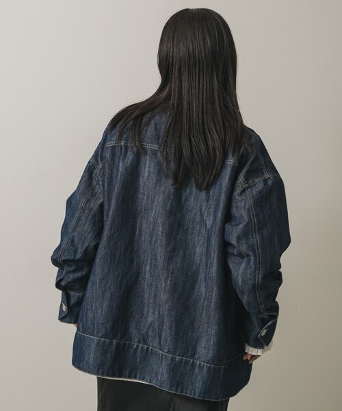 SENSE OF PLACE by URBAN RESEARCH（センスオブプレイスバイアーバンリサーチ）の「ルーズデニムジャケット（デニムジャケット・レディース・BLACK/ONE WASH・one）」の12枚目の写真