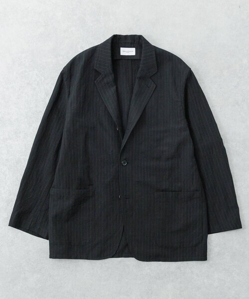 URBAN RESEARCH（アーバンリサーチ）の「new basic　WOOL LINEN SINGLE SHIRTS JACKET（テーラードジャケット・メンズ・BK STRIPE/BLACK・M/L/XL）」の13枚目の写真