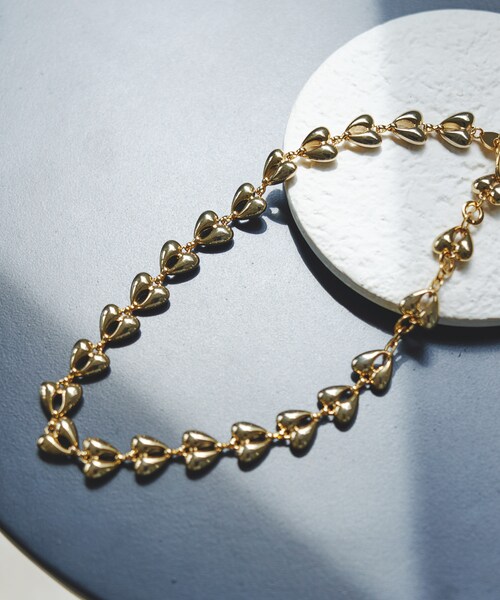 URBAN RESEARCH ROSSO（アーバンリサーチロッソ）の「in mood　HEART LINK -necklace（ネックレス・レディース・sv/gd・-）」の2枚目の写真