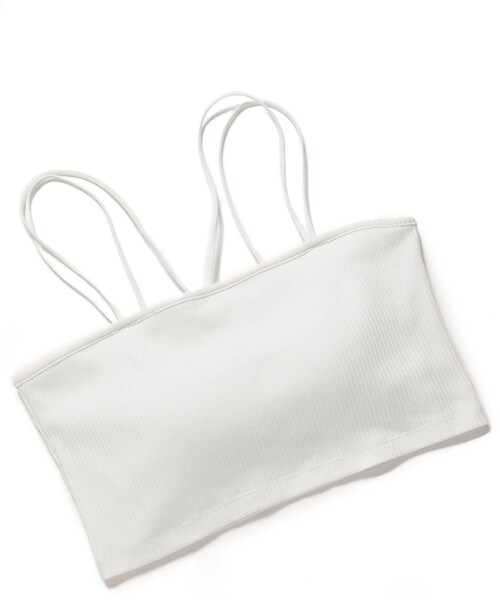 VIS（ビス）の「【選べる着丈】カップ付きWストラップキャミソール【洗える】（キャミソール・レディース・ブラック/オフホワイト・F/FS）」の18枚目の写真