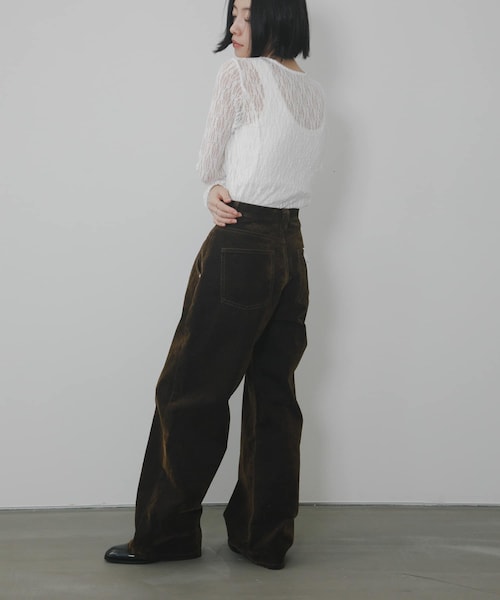 KBF(ケイビーエフ)の「『2サイズ展開』フロントパネルデザインデニム(デニムパンツ・レディース・BLUE/BROWN/BLACK・36/38)」の22枚目の写真