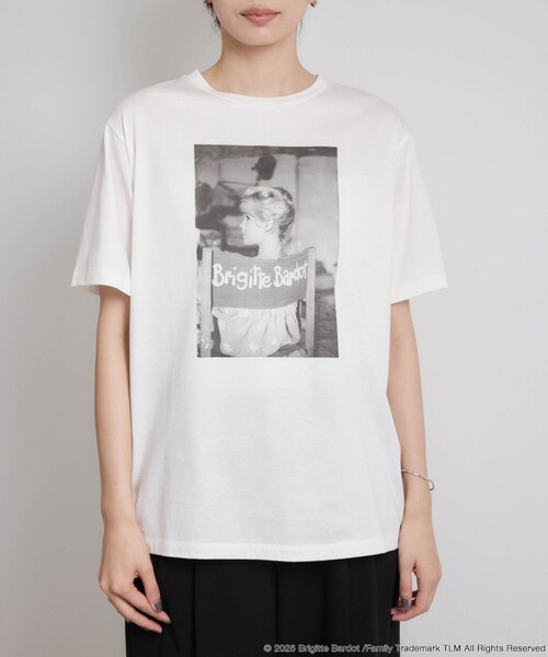 ROPE'（ロペ）の「【Brigitte Bardot×ROPE'・コラボ】プリント半袖T-shirt【洗える・洗濯耐久性・接触冷感】（Tシャツ/カットソー・レディース・ホワイト/ホワイト系・F）」の19枚目の写真
