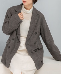 URBAN RESEARCH ROSSO | ウールツィードオーバージャケット(テーラードジャケット)