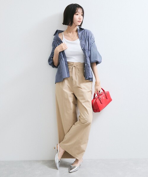 VIS（ビス）の「アメスリカップ付きインナーキャミソール（キャミソール・レディース・ブラック/ホワイト/ダークブラウン・F）」の8枚目の写真