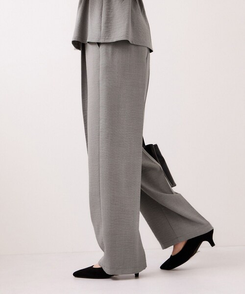 VIS（ビス）の「【WEB限定】美easyリネンライクベルテッドストレートパンツ/イージーケア・接触冷感（その他パンツ・レディース・ブラック/グレー/キナリ/ピンク・L/M/S/SS）」の22枚目の写真