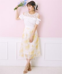 marun | 大きいサイズフラワープリントスカートmarun(スカート)