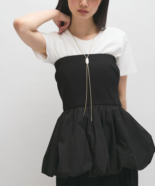 ADAM ET ROPE'(アダムエロペ)の「【EO(イオ)】Loop tie necklace(ネックレス・レディース・シルバー・F)」の5枚目の写真