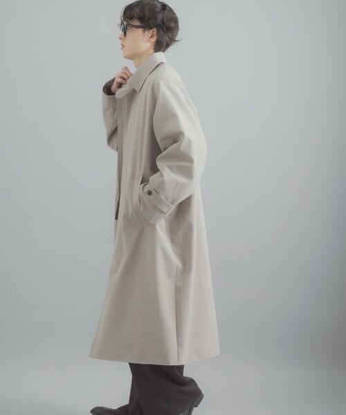 SENSE OF PLACE by URBAN RESEARCH(センスオブプレイスバイアーバンリサーチ)の「バルマカーンルーズコート(ステンカラーコート・メンズ・BEIGE/NAVY/BEG CHECK・M/L)」の10枚目の写真