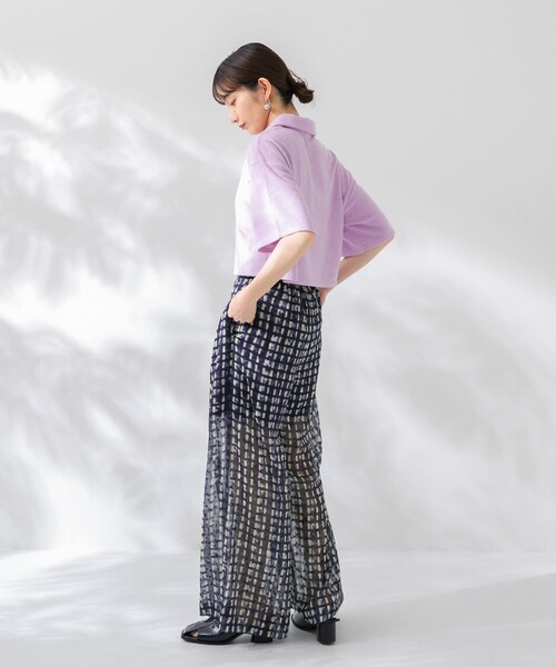 KBF（ケイビーエフ）の「クロップドパイルポロシャツ（ポロシャツ・レディース・PINK/CAMEL/BLUE・one）」の17枚目の写真