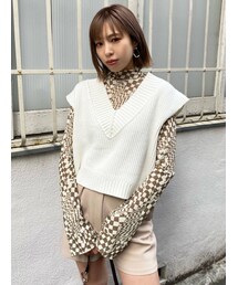 EMODA | ワイドショートニットベスト(ベスト)