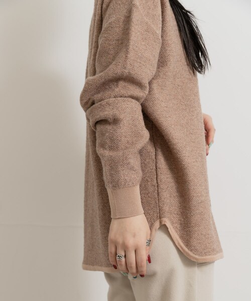 THE GOODLAND MARKET（ザグッドランドマーケット）の「FFM　TWEEDLIKE SHIRTS（カーディガン/ボレロ・レディース・Black/Beige・1/2）」の11枚目の写真