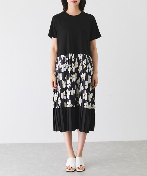 Jayro（ジャイロ）の「花柄ドッキング半袖ワンピース（ワンピース・レディース・ブラック系・F）」の22枚目の写真