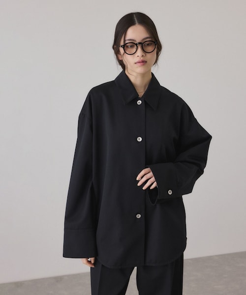 ADAM ET ROPE'（アダムエロペ）の「NIKKE TW DENIM SHIRT JACKET（ブルゾン・レディース・ブラック/ネイビー・F）」の15枚目の写真